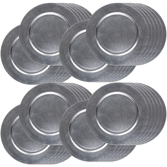 8 Packs: 6 ct. (48 total) 13" Silver Chargers by Celebrate It™